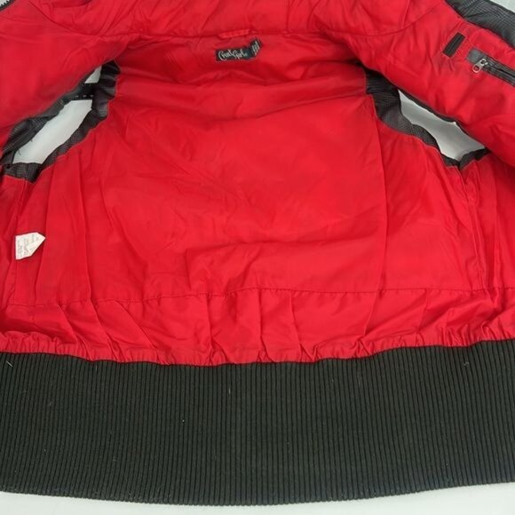 Cruel Girl Plaid Puffer Vest with Studded Embellishments Gray Size M - Picture 13 of 14